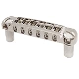 Musiclily Pro 10.5mmピッチ ピグテール スタイル ギター用ラップアラウンドブリッジテールピース一 エピフォン レスポール SGエレキギター用、ニッケル