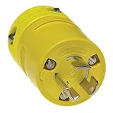 Woodhead 2434 Super-Safeway Plug, Industrial Duty, Locking Blade, 2 Poles, 3 Wires, NEMA L7-15 Confi