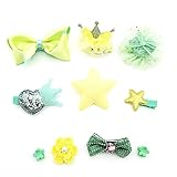 BIANHUAN ヘアクリップ ベビーヘアクリップ ヘアアクセサリー 10点セット ヘアピン 前髪クリップ 髪留め 髪飾り 王冠 お宮参り 誕生日飾り プレゼント お祝いギフト