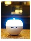 AnSun LED Night Light Dimmable +7 Color Change +Touch Control +Breathing Sensor Portable Nursery Bed