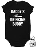 Daft Baby Daddy 's Drinking Buddy Funny Baby Onesieベビーシャワーギフト カラー: ブラック