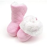 (ヘラサ)Herasa　新生児 靴　ベビーシューズ　部屋履き　防寒対策　柔らか 保温性良い 出産祝い　秋冬 (ピンク)