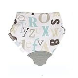 Kushies（クーシーズ）歯がため付きスタイ ビブ バンダナ (B04 アルファベット（Boy）)