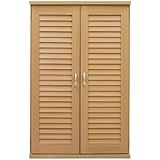 タンスのゲン 下駄箱 シューズボックス 幅60cm ルーバーシューズボックス タイガー ナチュラル 68110009 NA