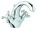 グローエ(GROHE) SINFONIA シンフォニア 2ハンドル洗面混合栓 (引棒付) 2101200J (グローエジャパン公式・ 日本規格適合品)