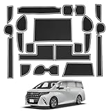 LANGBEAN トヨタ アルファード40系 専用 ヴェルファイア インテリアラバーマット ノンスリップマット 滑り止め ドアポケットマット キズ防止 騒音防止 内装パーツ アルファード アクセサリー カスタムパーツ 21枚 セット（ホワイト）