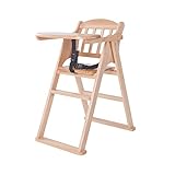 [オーエスジェー] OSJ 折り畳み式 ベビーチェアー　ベービーチェアー　ハイチェア　キッズチェア　木製　テーブル＆ガードベルト付き　ナチュラル　 (ナチュラル(Bタイプ))