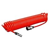 Baoblaze 全11サイズ　エアーコンプレッサーホースチューブ　リコイルホース　チューブ　フレキシブル　スプリング　PU　オレンジ - 9m 12x8mm