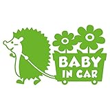 imoninn BABY in car ステッカー　【パッケージ版】　No.62　花屋のハリさん　（黄緑色）