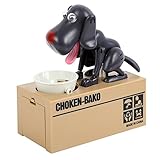 Balai Dog Puppy Toy Bank Coin Eating Piggy保存お金ボックスブラック