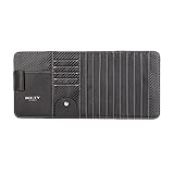 [Present-web] サンバイザー収納ケース ペン メガネ サングラス カード CD DVD 車内収納 長距離運転 帰省 旅行 車中泊 【ブラック】