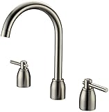 Dyconn Faucet WS3H08-BN Doheny 3 Hole Widespread Bathroom Faucet, Brushed Nickel [並行輸入品]
