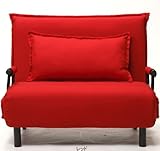 キャスター付きソファベッド ビータアクティブ レッド色