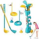 2 幼児用ゴルフセット - カラフルな子供用ゴルフ セット、スポーツ & アウトドア プレイのおもちゃ | ボール、ティー、ボールホール、収納ケースがセットになったカラフルな幼児用ゴルフクラブ、キッドゴルフクラブスポーツ教育学習玩具