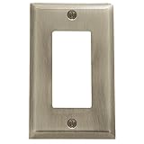 Baldwin 4754.150。CDクラシックスクエアベベルエッジ単一漏電遮断器スイッチプレート、サテンニッケル