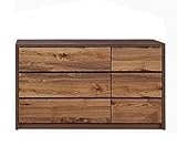 大川家具 SUN ローチェスト 120cm幅 ブラウン 161305