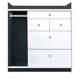 《オープンチェスト》 幅85 キラキラツマミ付 4色対応 日本製 完成品 (ブラツク)