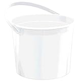 AmscanプラスチックパーティーFavor Bucket（1ピース）、6 1 / 4 " x 4 1 / 2インチ、ホワイト