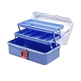 YUNCLOS　収納ボックス　小物収納ケース 工具箱　3段式ツールボックス　収納ボックス 薬　プラスチック　工具収納　3段　折り畳み式　大容量