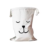 Queeniコットン布Oversized Bunchesポケット子供のおもちゃホームDebrisキャンバスバッグ INSSND06107145-3