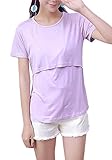 授乳服半袖無地tシャツ夏服マタニティウェアトップス