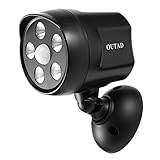 OUTAD 屋外用センサーライト AC電源 ソーラーライト 人感センサー 5LED 広角 玄関入口/屋外照明/軒先/ガーデン/駐車場などに適用（バッテリ駆動）