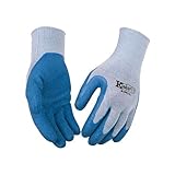 KINCO 1791-S Men's Latex Palm Coated Gripping Gloves, Small, Blue by KINCO INTERNATIONAL