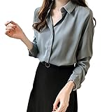 [MEME XTRA] シフォンブラウス レディース シャツ オフィス 長袖 カットソー プルオーバー フォーマル vネック白ブラウス トップス ゆったり きれいめ 無地 事務服 OL 通勤