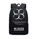 韓流グッズ ファッション 可愛 BTS 防弾少年団 Bangtan Boys 花様年華Young Forever THE WINGS TOUR バッグ リュックサック (ブラック)
