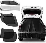 YuraYura 車 カーテン 車用網戸 防虫ネット 5個セット バックドア マグネット固定 車サンシェード サイド 軽自動車 サイド4個 バックドア1個 リアゲート専用 車中泊用品 虫よけネット アウトドア キャンプ 防虫グッズ 虫除け 網戸 取付簡単 カー用品 (L 162cm*150cm)