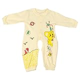 Tonsee ベビー ロンパース ソフト ジャンプスーツ お着替え簡単 出産祝い 赤ちゃん 可愛い ボディースーツ (59/0-3ヶ月, イエロー)