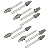 uxcell ルータービット ダイヤモンドマウントポイント 炎ヘッド パワードリル 3mmシャンク 6mmヘッド 10個入り