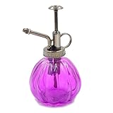 TOSSOW 植物　園芸　霧吹き　ガラス 霧吹き アンティーク 調 インテリア 霧吹き 観葉植物 掃除 散水 240ml カボチャ型 (パープル)