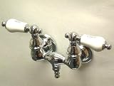 Elements of Design DT0321PL Hot Springs Wall Mount Clawfoot Tub Filler, 4-3/4' in Spout Reach, Polis