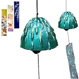 TattiOut 風鈴 鉄器 多種類から選べる 防水短冊3枚つき 鋳鉄 金属 涼しい 癒し 手作り おしゃれ 夏の風物詩 ウィンドチャイム 鉄 いい音 伝統工芸 かわいい ギフト 贈り物 TO24CA028 しずく グリーン（大）
