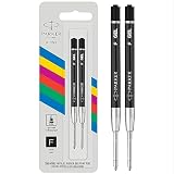 PARKER パーカー ボールペン替え芯 エコノミーブラック 2本セット 黒 F 細字 0.55mm 水性 ジェルインク ボールペン リフィル 正規輸入品 2165505