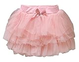 Plus Nao(プラスナオ) 子供用 チュールスカート チュチュ ミニスカート ウエストリボン 女の子 ベビー キッズ 3歳-8歳 可愛い ライトピンク S
