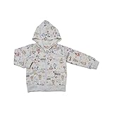 2018年 春物 アンパンマン 裏毛 ジップアップ 総柄パーカー ANPANMAN グレー◇80cm