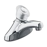 Kohler K-P15681-FD-CP Coralais Single-Control Centerset Lavatory Faucet with Sculptured Acrylic Hand