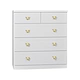 アルファタカバ ディズニー家具シリーズ セレクトミッキー 80cm幅4段ホワイト 取っ手北欧クリーム