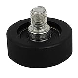 uxcell ベアリングプーリー PU Fタイプ アイドラー M8 x 10mmネジ 8mm x 32mm x 12mm