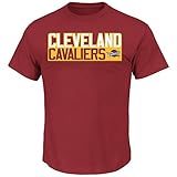 Lebron James Cleveland Cavaliers # 23 NBAメンズVertical Name & Number Tシャツワイン S
