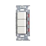 スガツネ工業 埋込トリプルスイッチ ピュアホワイト PXP-J-NKW03008-PW