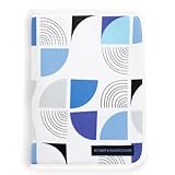 ようこそ赤ちゃんHappy母子手帳ケース（ファスナータイプ）　ブルーサークルコンポジション　W0101800