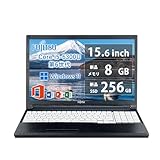 【整備済み品】富士通 ノートパソコン FUJI TSU LIFEBOOK A576/第6世代 インテル Core i5 （2.4GHZ）CPU搭載/15.6型/WIFI/Bluetooth/HDMI/DVD/10キー/無線マウス無料サービス (‎Core i5-6200U/メモリ8GB/SSD256GB)