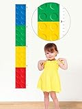 Building Block Growth Chart Fabric Wall Decal - Growth Chart Wall Art - Non-Toxic Removable Reusable