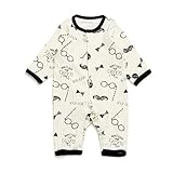ampersand(アンパサンド) Boy’sモノトーンめがね柄カバーオール　キナリ　70cm ベビー服