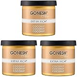 【3個セット】GONESH(ガーネッシュ) 置き型 芳香剤 ゲル エアフレッシュナー エクストラリッチ ココナッツ 78g