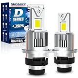 SUPAREE d4s led ヘッドライト 爆光 車検対応 純正HID交換用 ホワイト6500K 配線レス DC12V 高速冷却ファン IP68防水対策 キャンセラー内蔵 ポン付け 2個入り