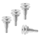 Perfk ボート用　ナイロン製　ビルジポンプ　排水パーツ　通気口　配管継手　ホース　継手　使いやすい　多種選べる - 4個, 3/4インチ